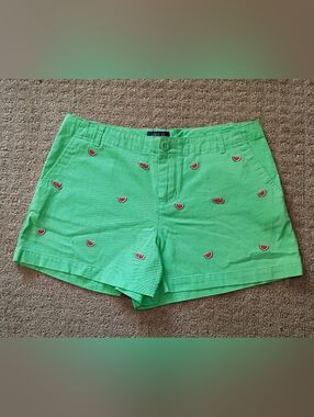 Ralph Lauren Girls Classic Chino Embroidered Watermelon Shorts